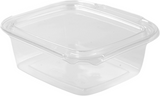 28 Oz, Hinged Square Deli Clear PET Container | 200 Pieces - Hotpack Bahrain