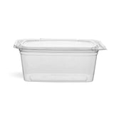 200 Pieces 64oz Hinged Square Deli Clear Pet Container