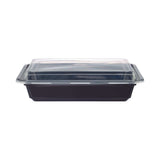 300 Pieces Black Base Rectangular Container 28 Oz Base with lid
