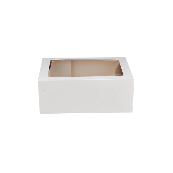 100 Pieces Cup Cake White Window Box