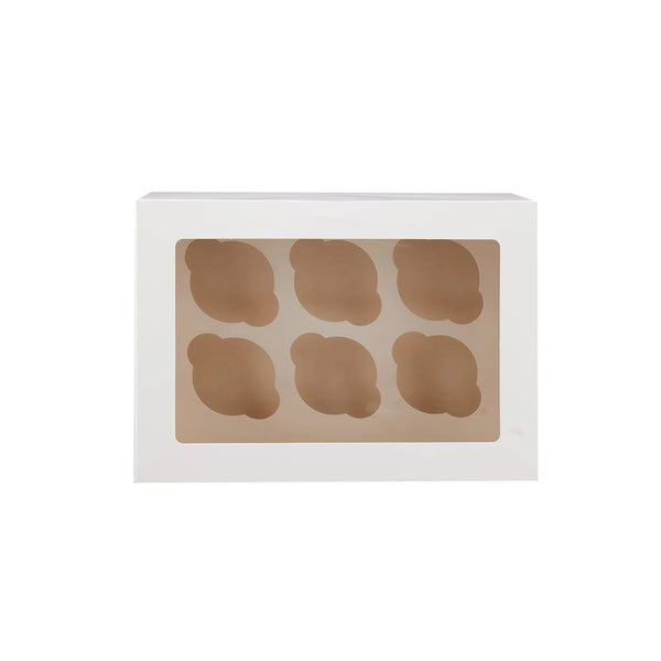 100 Pieces Cup Cake White Window Box