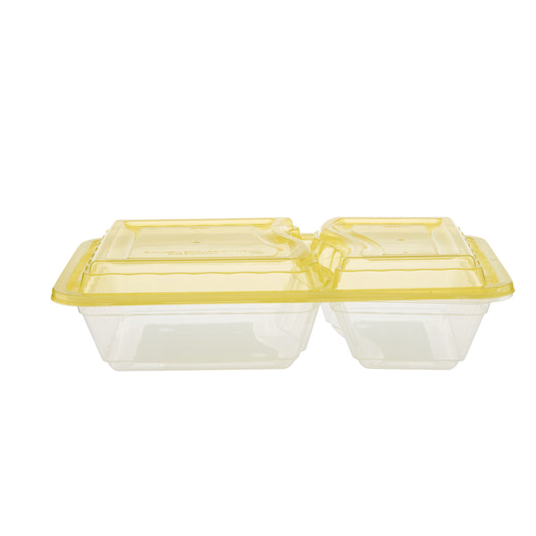 Compartment Clear Microwavable Container with Mixed Color Lid
