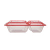 Compartment Clear Microwavable Container with Mixed Color Lid
