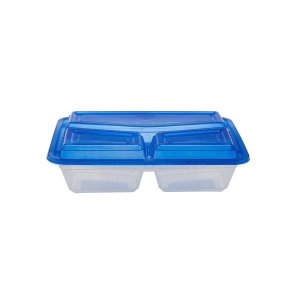 Compartment Clear Microwavable Container with Mixed Color Lid