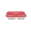 Compartment Clear Microwavable Container with Mixed Color Lid