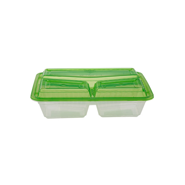 Compartment Clear Microwavable Container with Mixed Color Lid