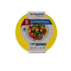 Round Ribbed Clear Container With Mixed Color Lid - hotpack.bh