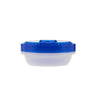 Round Ribbed Clear Container With Mixed Color Lid - hotpack.bh