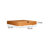 100 Pieces Brown Pizza Box, Small - 220 x 220 mm