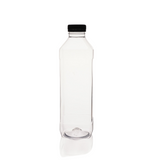 Plastic Square Bottle 500 ml With Black Cap