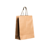 250 Pieces Paper Bag Brown Twisted Handle 34*18*33 Cm - hotpack.bh
