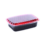 300 Pieces Red & Black Base+ Lid 1000 ml