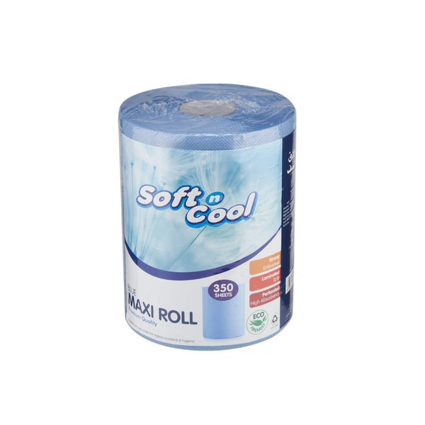 Hotpack| Blue Maxi Roll, 350 Sheets| 6 Rolls- Hotpack Bahrain