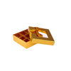 48 Pieces Square Gold Yellow Chocolate Gift Box Shape 09 Division - 12*12*4 cm