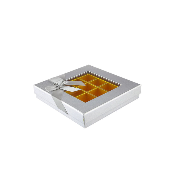 48 Pieces Silver Square Chocolate Gift Box 25 Division-20*20*4 cm