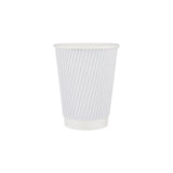 White Ripple Cup, 12 Oz (360 ml)| 500 Pieces-Hotpack Bahrain