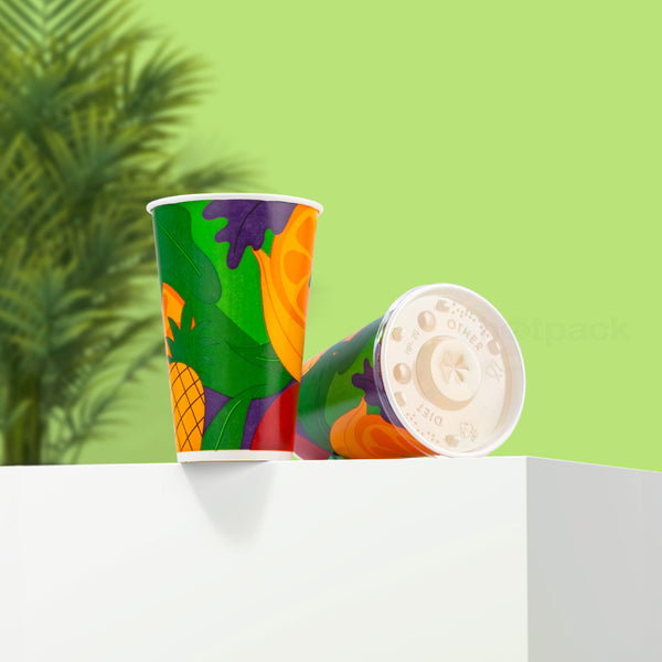 Paper Juice Cup With Lid