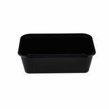 300 Pieces Microwavable Black Heavy Duty Rectangular Container 500 ml