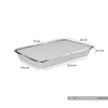 Aluminium Container1965 ml with Lid -250 Pieces
