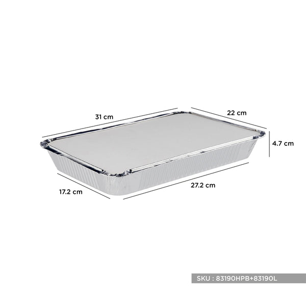 Aluminium Container1965 ml with Lid -250 Pieces