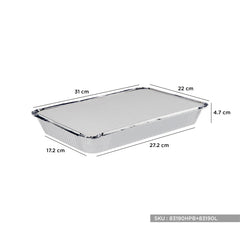 250 Pieces Aluminium Container  1965 ml with Lid