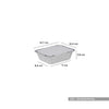 1000 Pieces Aluminum Container 8342 Base + Lid 420 cc - hotpack.bh