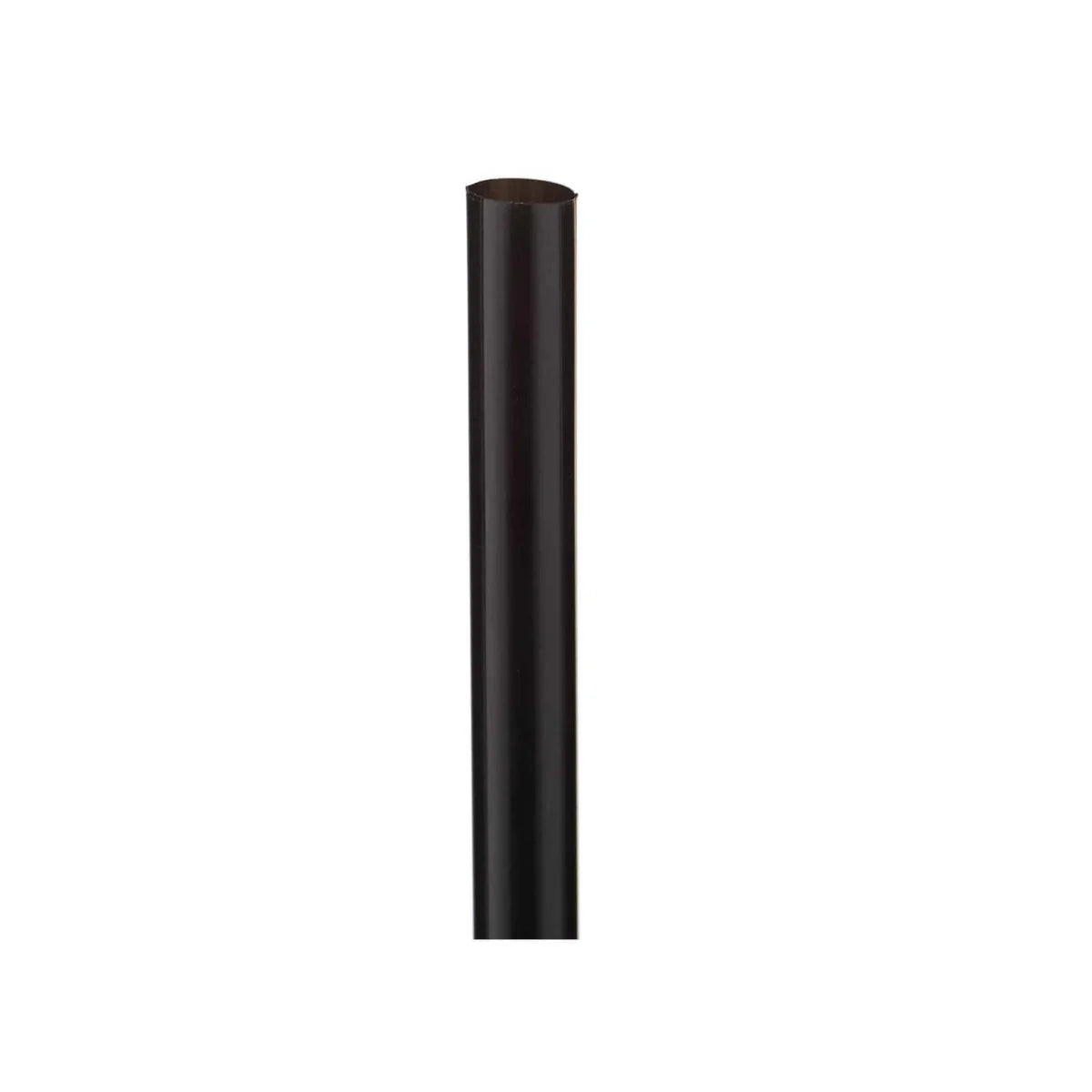 Black Straight 8mm Plastic Straw With Wrap