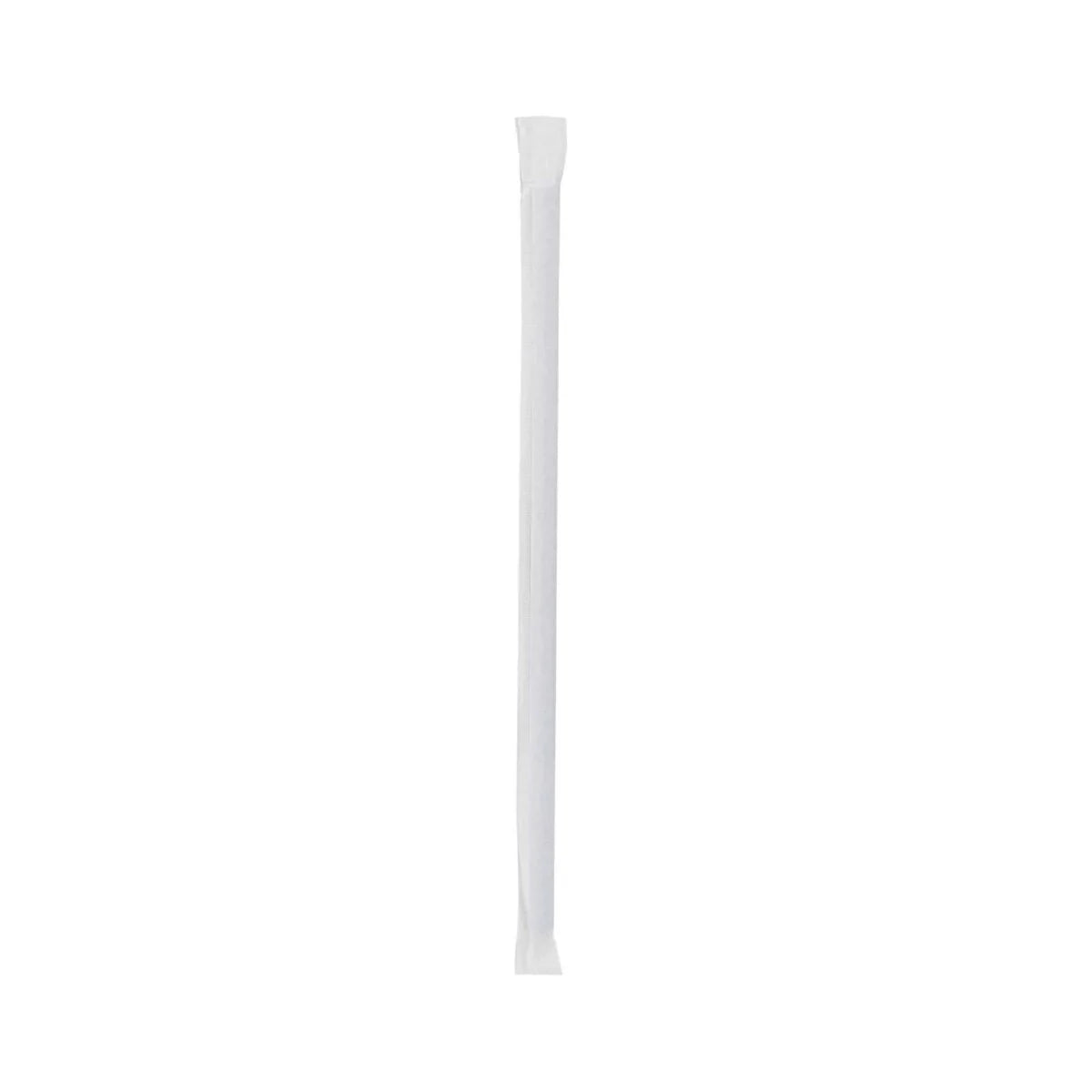 Clear Straight 8mm Plastic Straw With Wrap