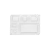 150 Pieces Black Base Rectangular 6-Compartment Container - hotpack.bh