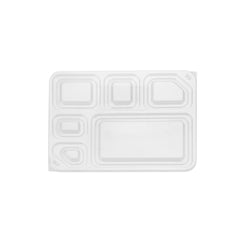 150 Pieces Black Base Rectangular 6-Compartment Container