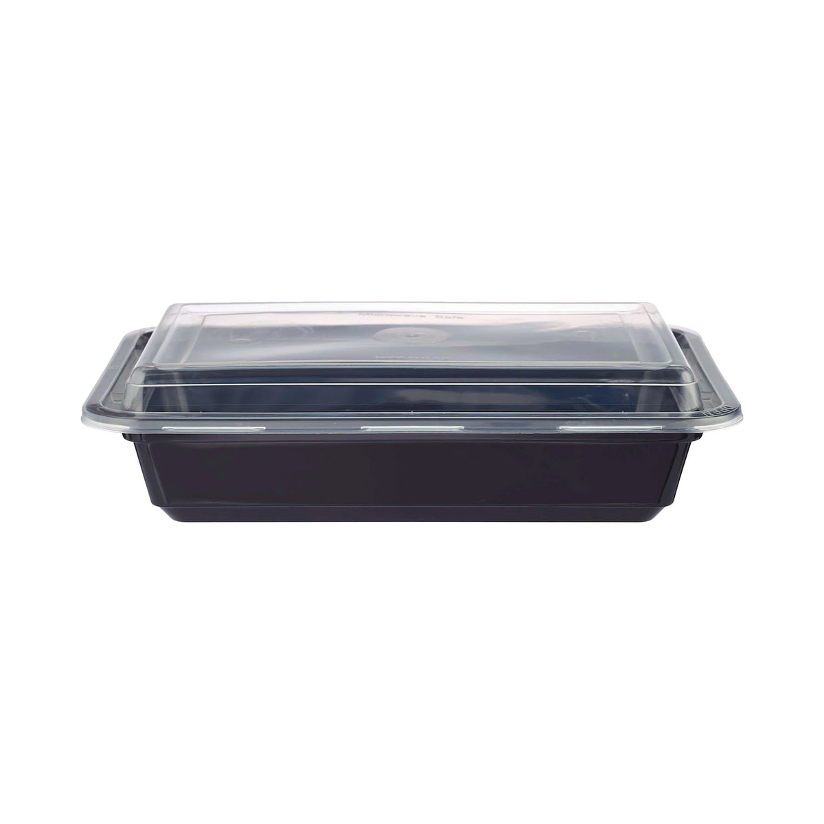 300 Pieces Rectangular Black Base Container 24OZ+LID-184*123*65