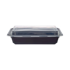 300 Pieces Rectangular Black Base Container 16OZ + LID-182*123*49