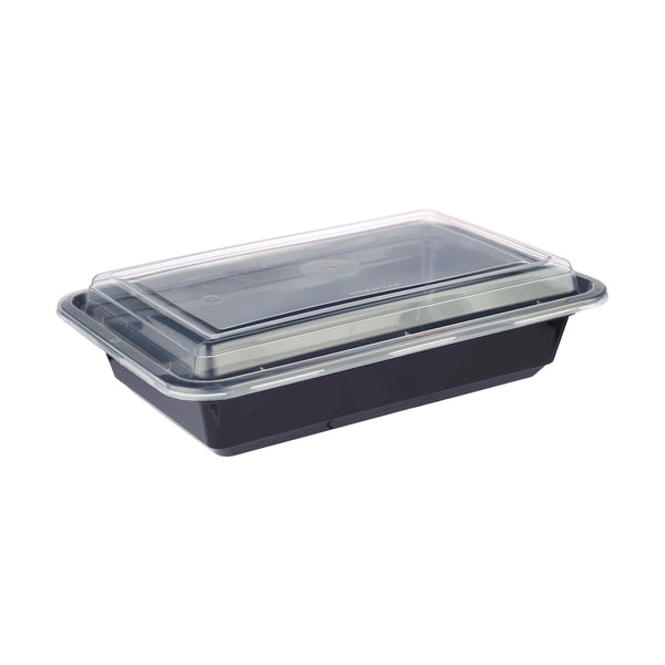 Rectangular Black Base Container 16OZ + LID