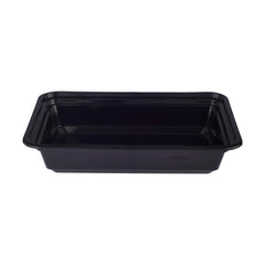 300 Pieces Rectangular Black Base Container 24OZ+LID-184*123*65