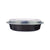 Black Base Round Container 16 Oz+LID