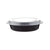 Round Black Base Container with Lid 24 Oz