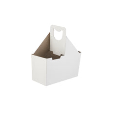  PAPER JUICE CUP CARRIER FOR 2 CUPS-WHITE