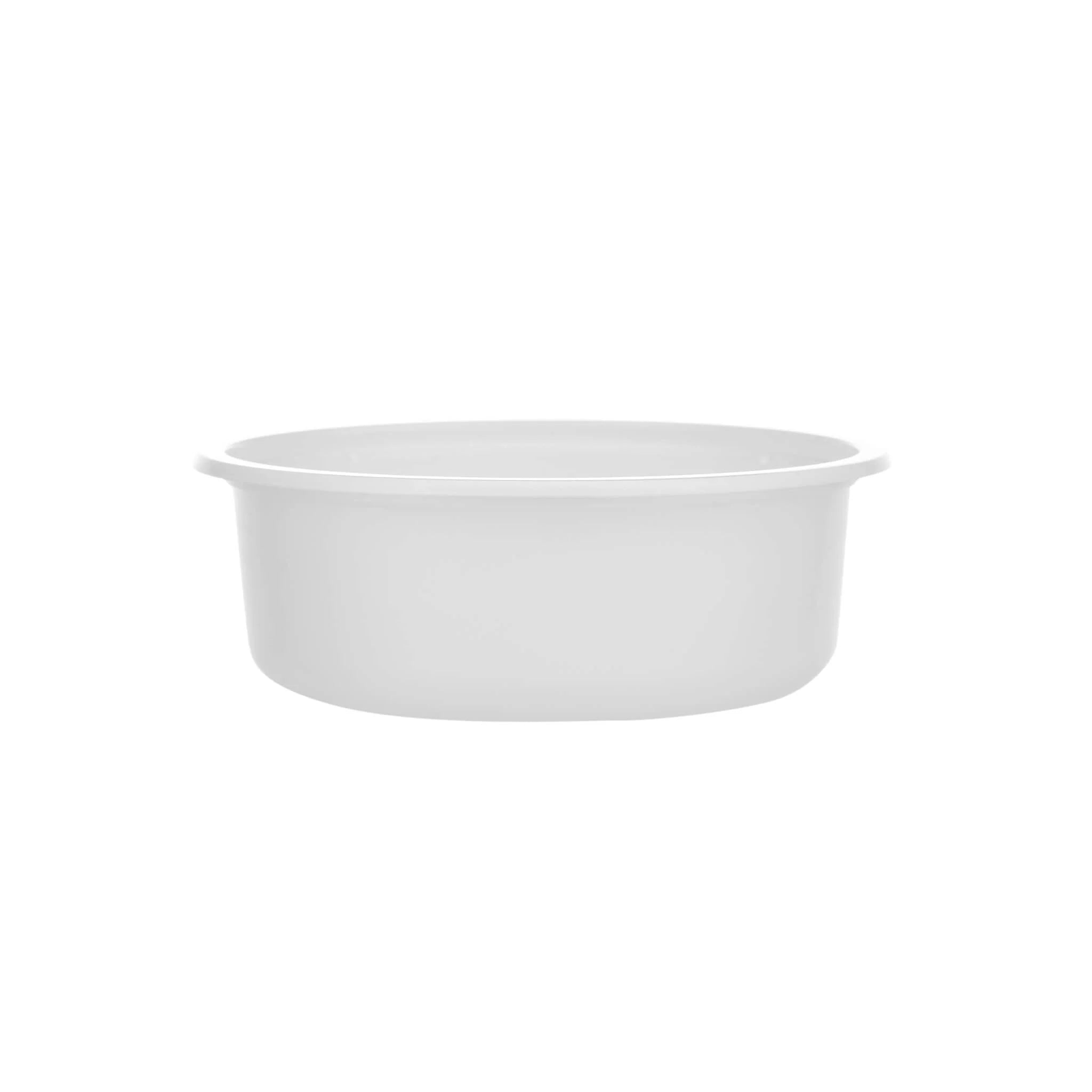 PP Plain White Bowl with Lid