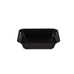 300 Pieces Rectangular Black Base Container 12OZ + LID-110*115*40 mm