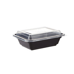 300 Pieces Black Base Rectangular Container 48OZ + LID-215*215*44 mm