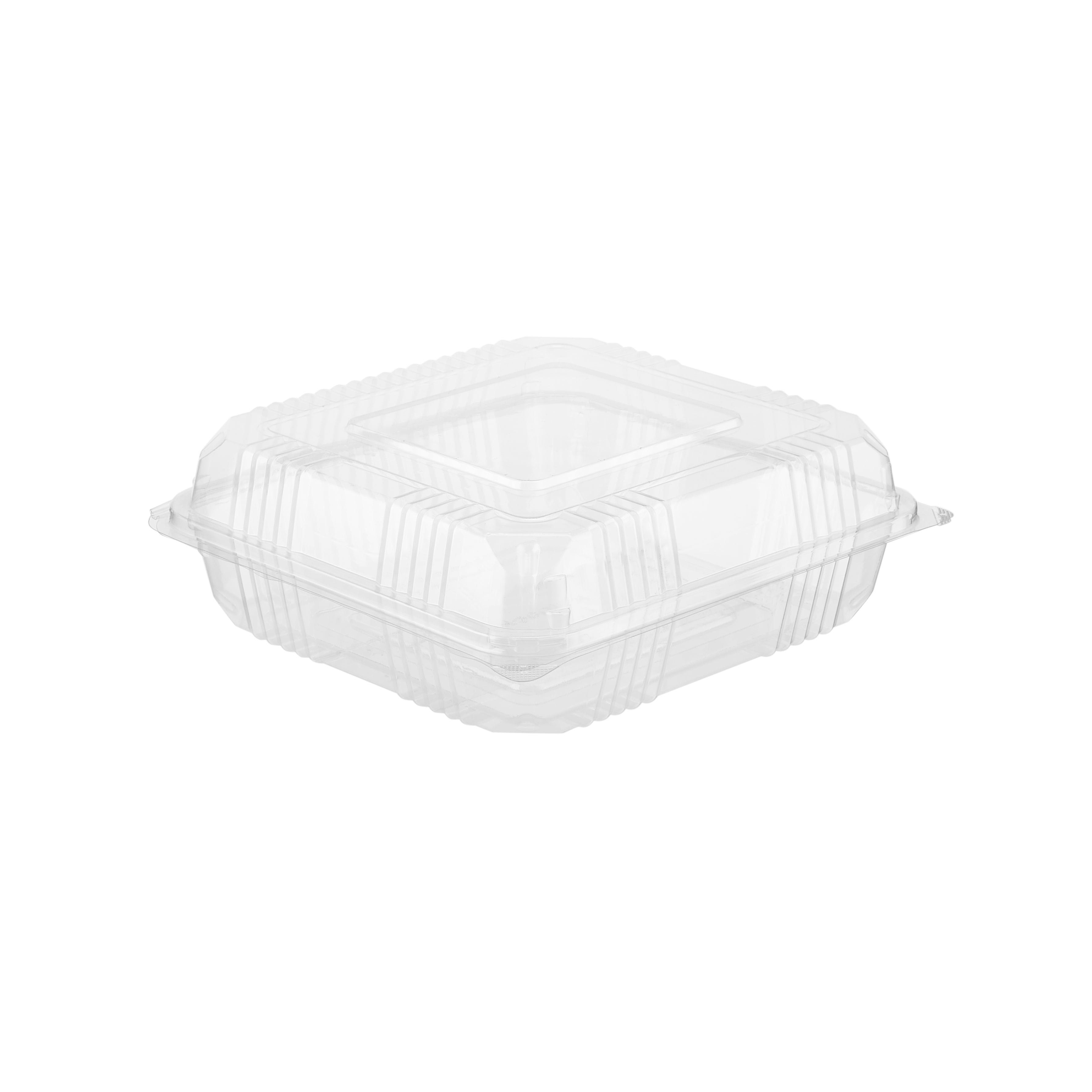 Clear Square Hinged Container