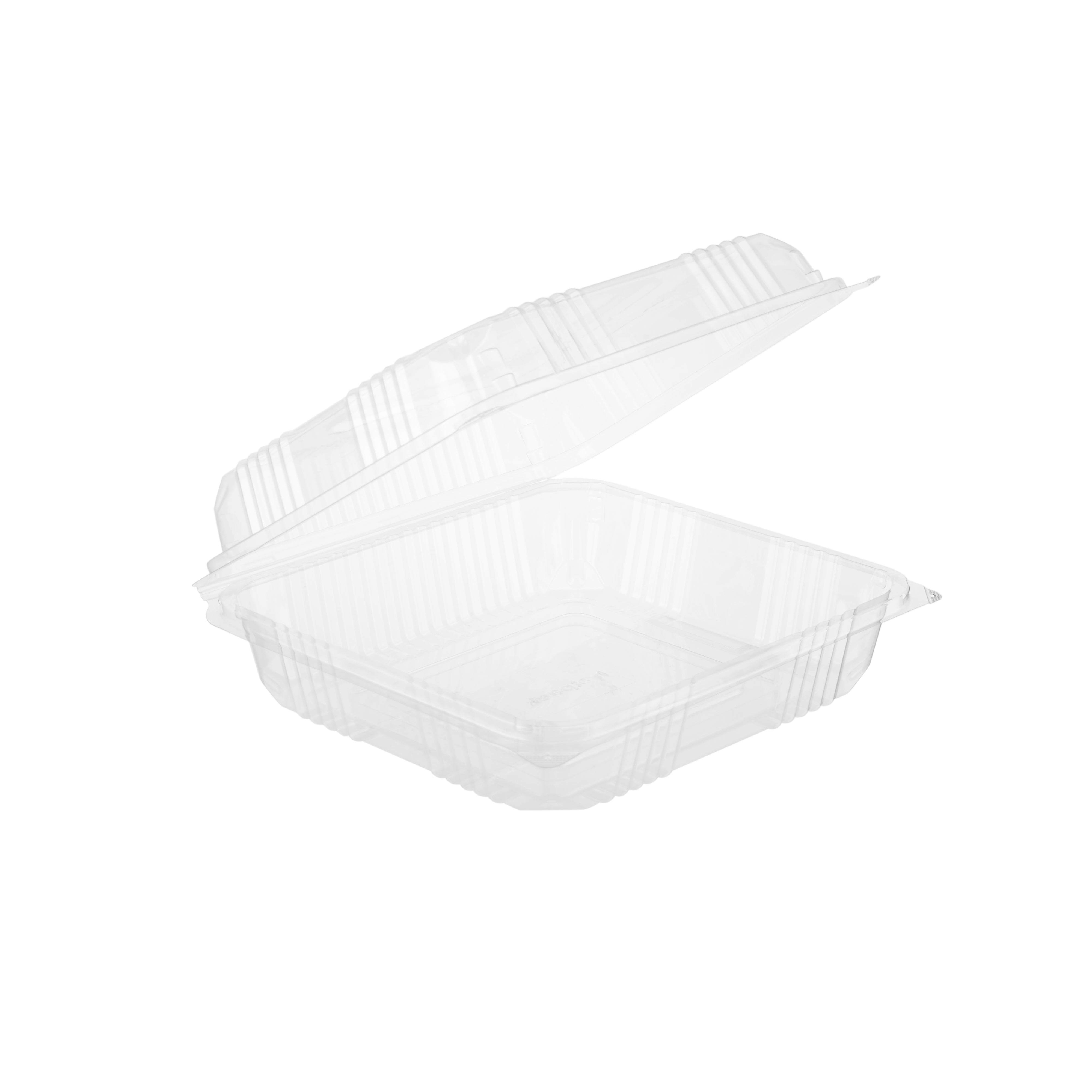 Clear Square Hinged Container