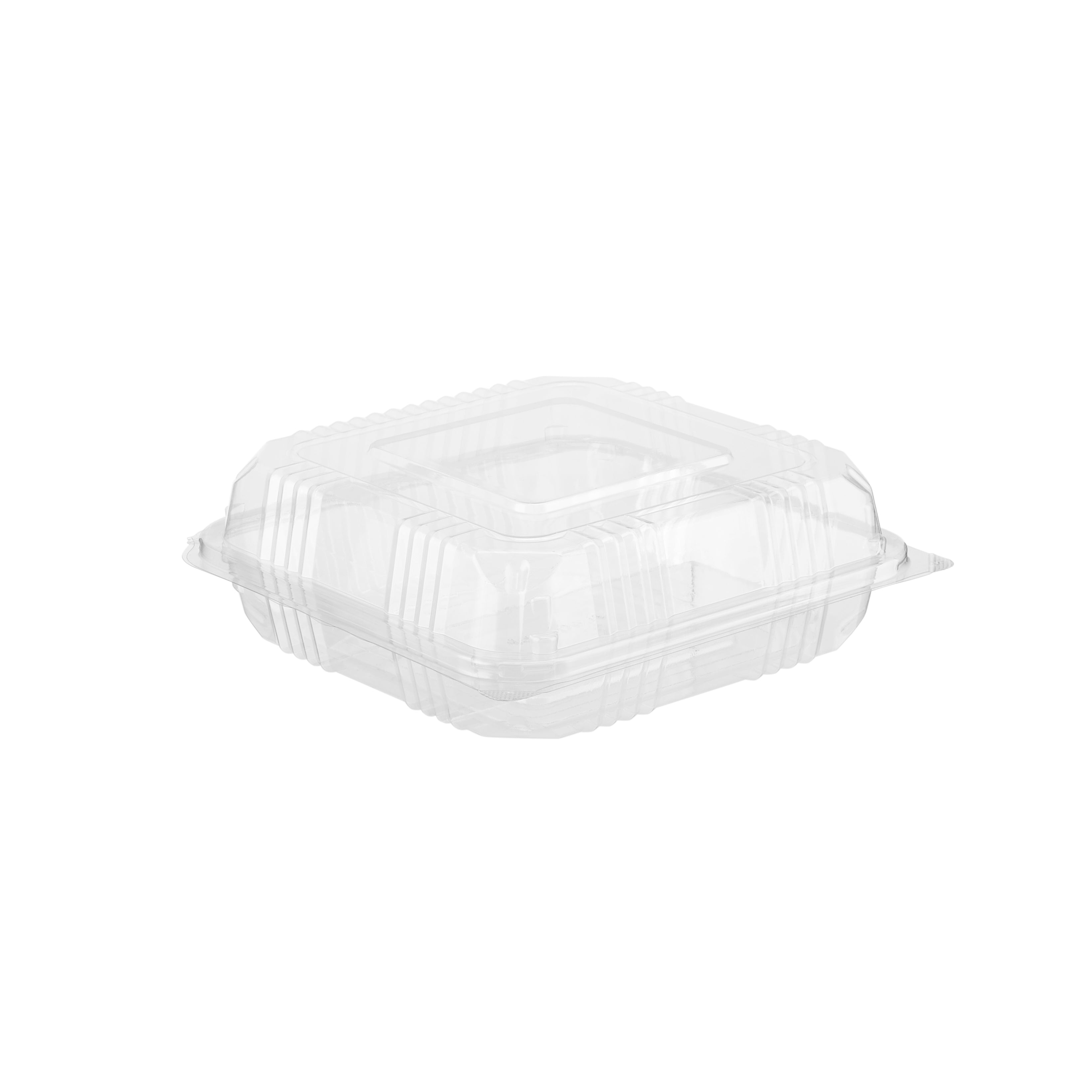 Clear Square Hinged Container