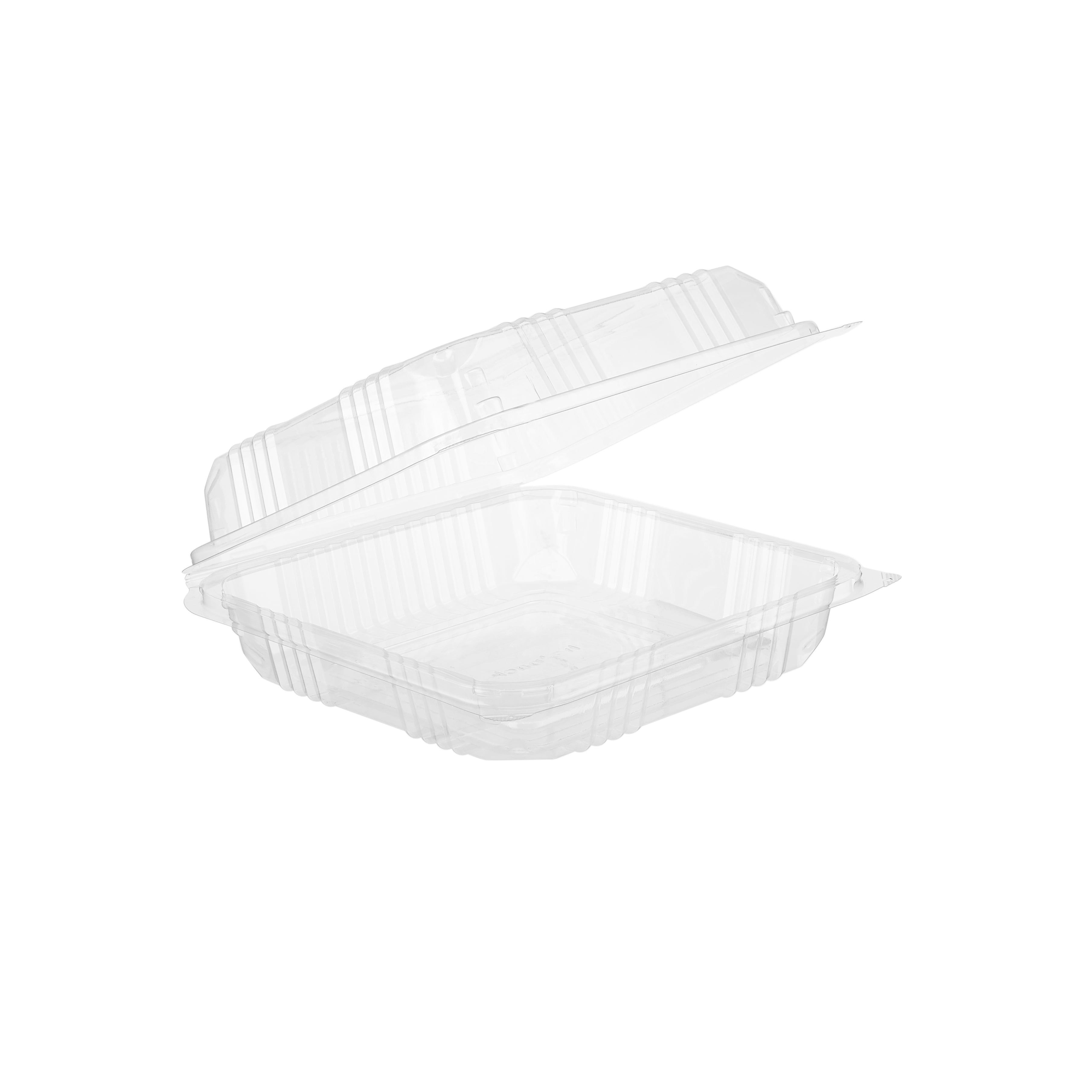 Clear Square Hinged Container