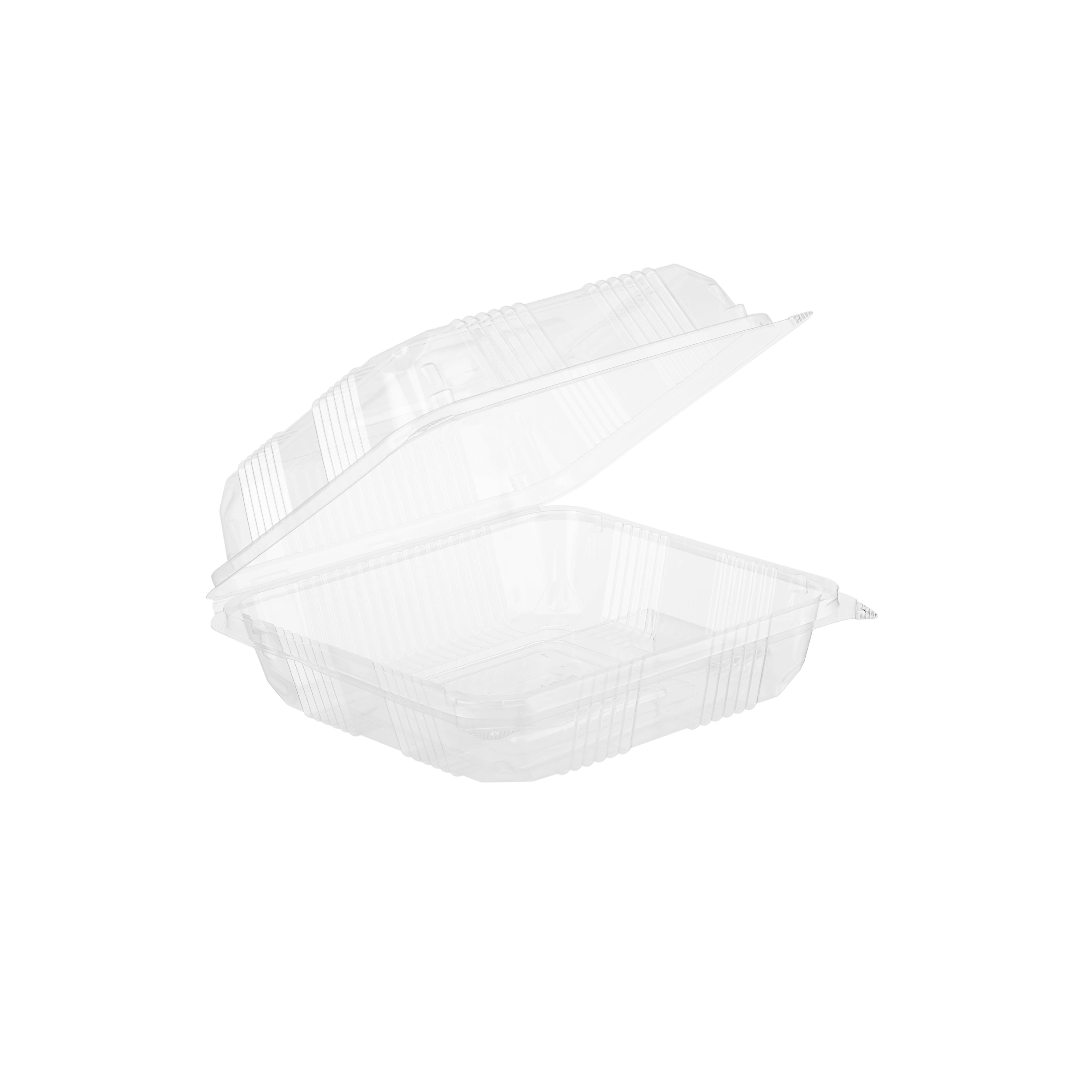 Clear Square Hinged Container