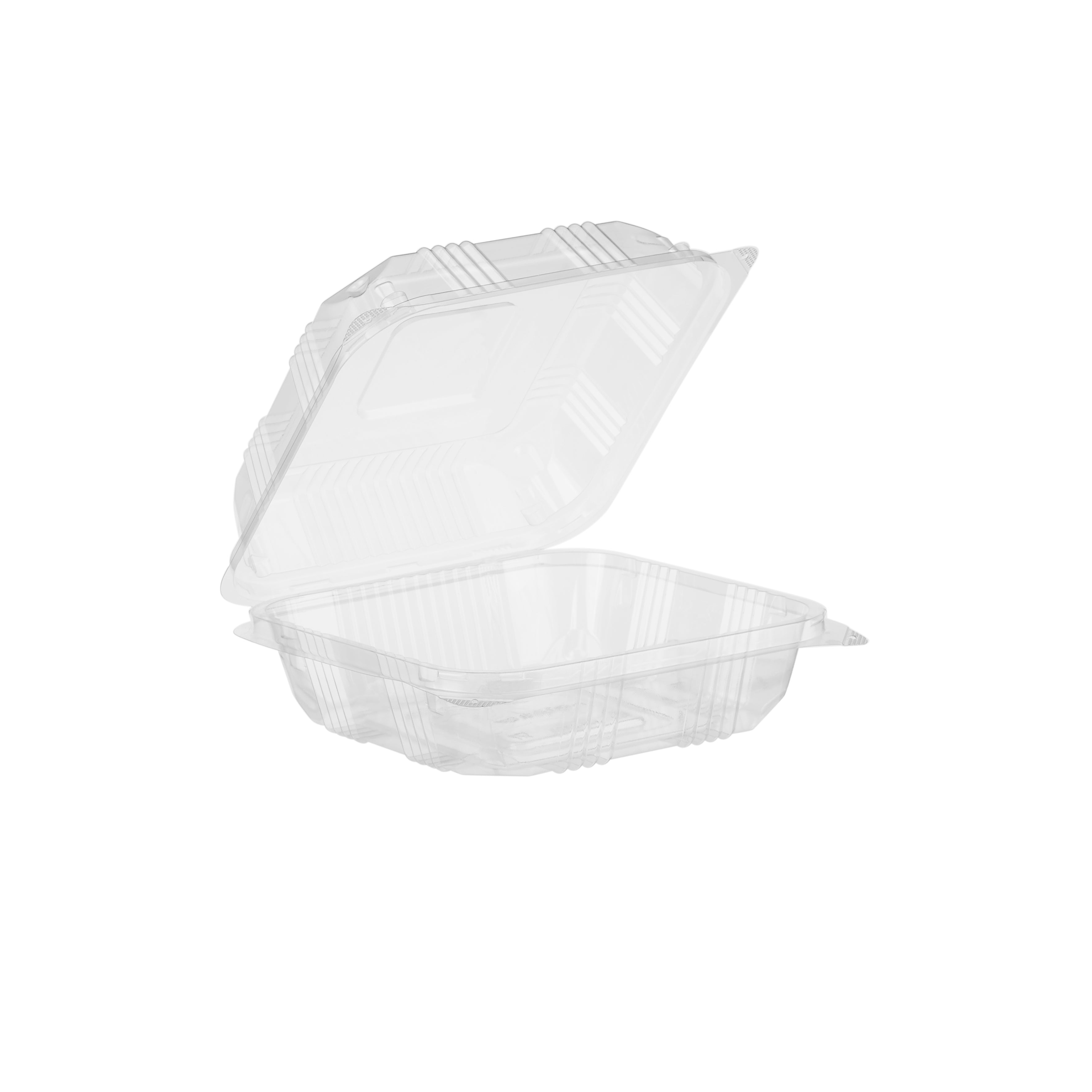 Clear Square Hinged Container