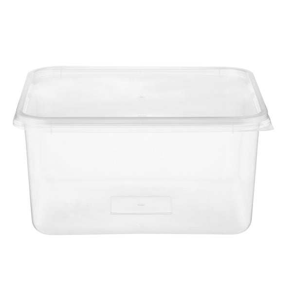 Microwavable Clear Rectangular PP Container With Lid