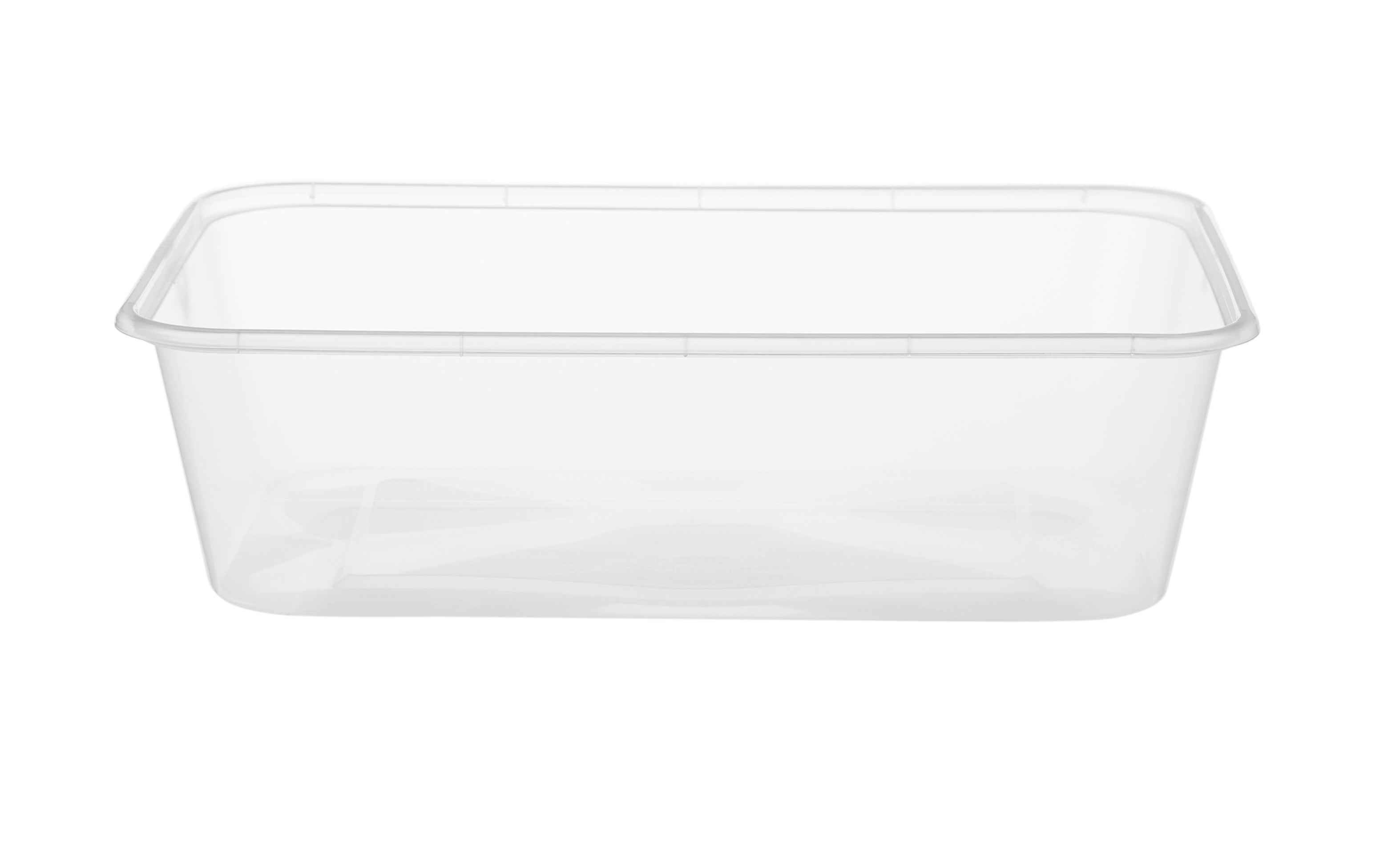 500 Pieces Clear Rectangular Microwavable Container 650 ml Base Lid