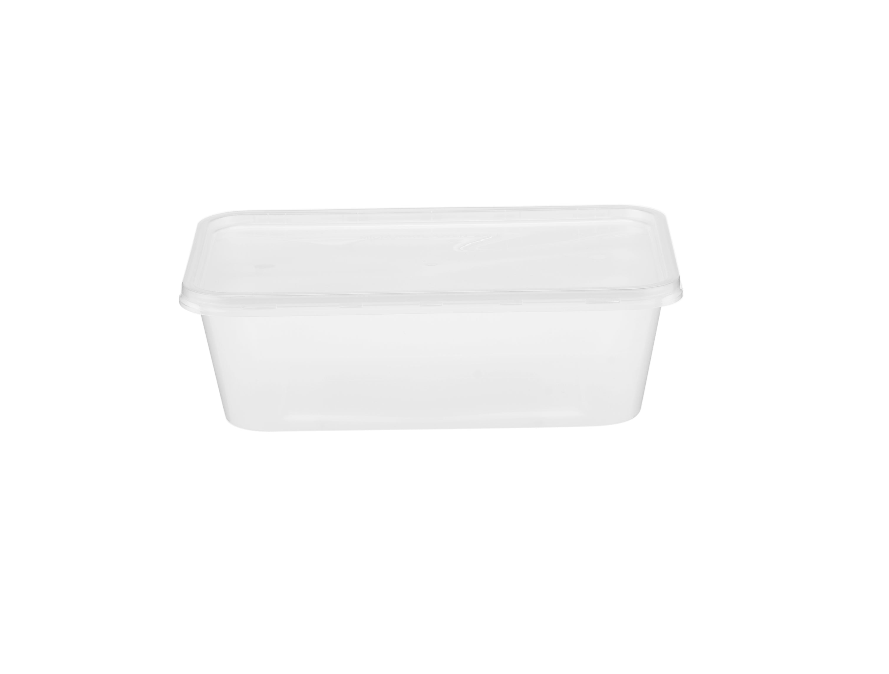 Microwavable Clear Rectangular PP Container With Lid