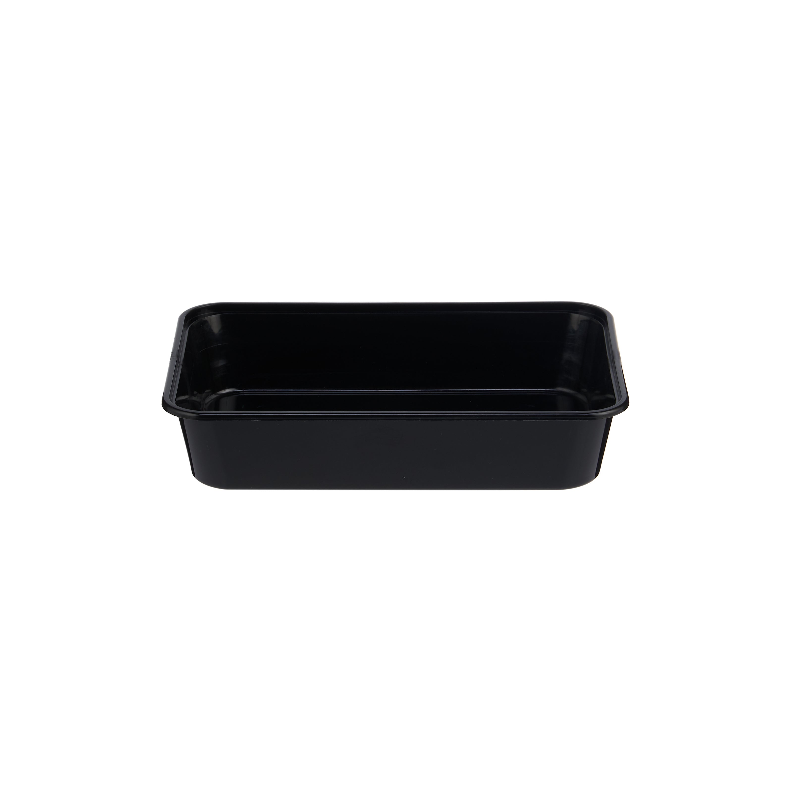 500 Pieces Microwave Plastic Black Rectangle Container 500ML